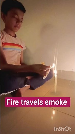 Fire travels smoke# science experiment #easy science