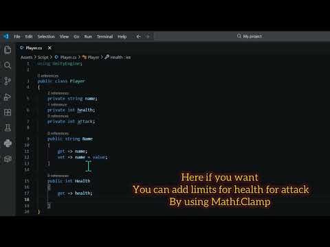 How to Create a Player Class in Unity C# (Getters, Setters & Constructor)