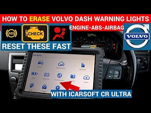 Volvo Engine, ABS & Airbag Reset Warning Light using iCarsoft CR ULTRA OBD2 Diagnostic Scan Tool
