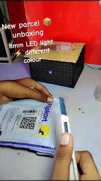 8mm LED light ⚡ different colours LED unboxing 📦 | #electronic #diyprojects