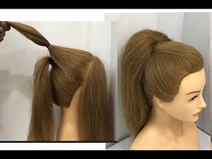 New Easy High Ponytail Hairstyle Trick : Beautiful Hairstyles