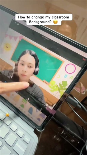 Change background in voov tutorial #esl #eslteacher #eslonline #eslforchildren #shorts #fyp
