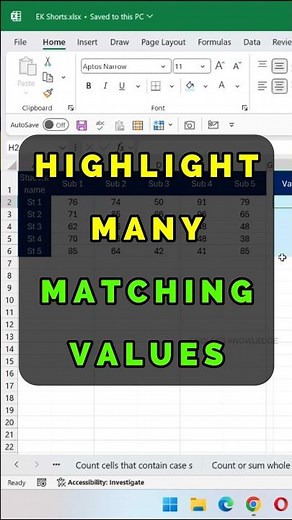 How To Highlight Many Matching Values in Excel