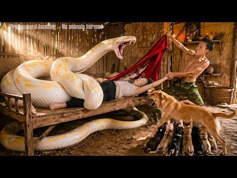 72 Hours Survival: Giant Albino Python Lurks in Bed and Strikes Sleeping Girl — Shocking Rescue!