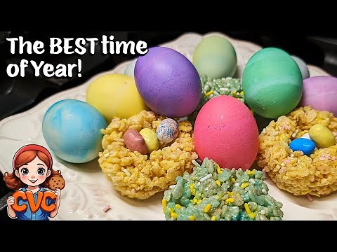 Learn how to make Easter Rice Krispie treats and discover new ways to color Easter eggs