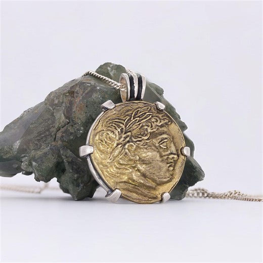Alexander the Great Coin Necklace - Philip II Ancient Coin - God of Sun Coin Jewelry - Apollo Jewelry - Kingdom of Macedon Coin - Etsy UK
