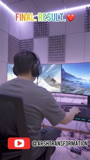 Small Room to ULTIMATE Gaming Setup 🔥 | Insane Room Transformation (Before vs After) #remix #bass