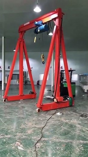 Ton Small Mini Mobile Portable Electric Manual Pushed A-Frame Gantry Crane