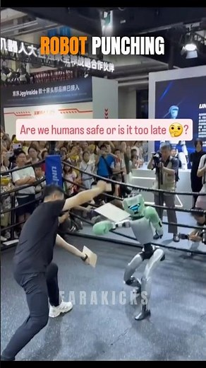 Robot punching 🥊 #boxing #robot #karate #usa #training