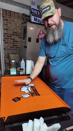 The Griddler silicone mat for keeping your #griddle clean and #rust free. #blackstone #protection | Patrick Springer