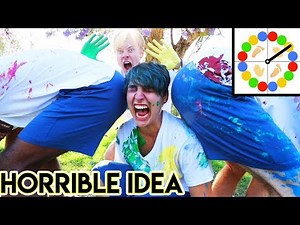 Messy Paint Twister in Public | Colby Brock