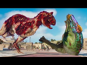 Zombie Carnotaurus Attacks Jurassic Park! Epic Fight vs Spinosaurus Rebirth | E18 | JWE2