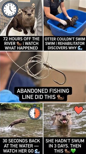 "Wildlife Rehabilitator Saves River Otter Unable to Swim 🦦 | Full Rescue" #wildliferescue