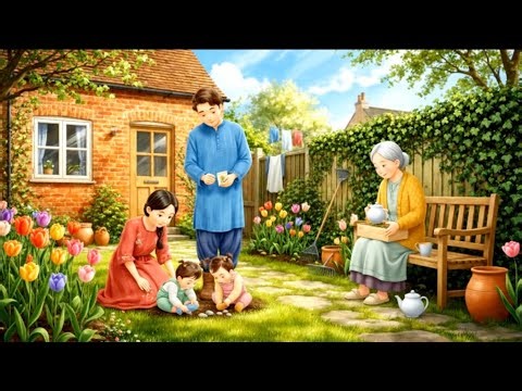 The Day We Planted a Tiny Garden Behind the House | Cozy Ghibli Style Animation