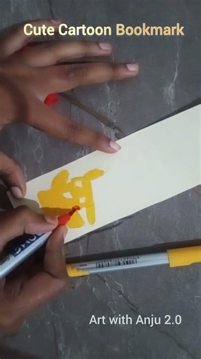 Cute cartoon bookmark drawing#art #drawing #pikachu #pokemon #bookmark