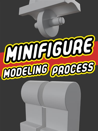Continued Lego Minifigure Modeling in Blender