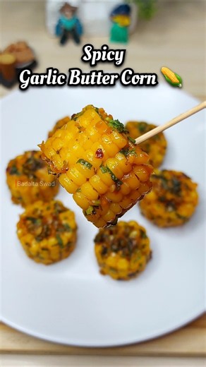 🌽 Spicy Garlic Butter Corn Recipe 😍 | Garlic Butter Corn | #shorts #recipe