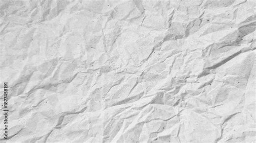 crinkled white Paper texture stop motion, crumpled paper texture for background footage
