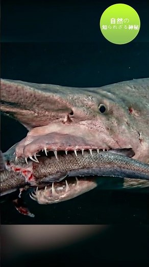 【衝撃】1.2億年前の深海の狙撃手！顎が飛び出す怪物ミツクリザメの捕食が凄すぎる