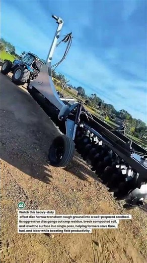 Massive Offset Disc Harrow Power! 🚜🌾 #FarmMachinery #Tillage #Agriculture