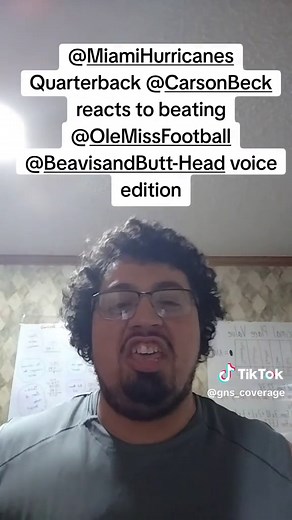 Carson Beck Ole Miss post game interview @Miami Hurricanes @Ole Miss Football @CarsonBeck @Beavis and Butt-Head #miami #olemiss #collegefootball P.S Congrats Carson Beck!!