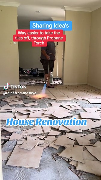 Removing Old Tiles Easily with a Propane Torch