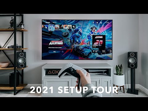 My Gaming TV Setup Tour 2021 | 77" OLED + PS5