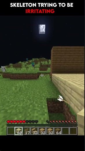 When skeleton irritates you #minecraft #memes #gaming #shorts #memes