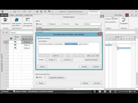 Calcular un porcentaje de avance esperado