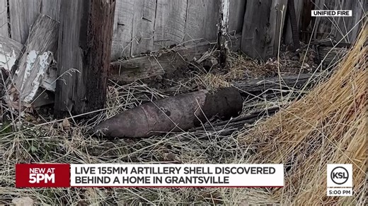 Video: Live artillery shell discovered behind Grantsville home - KSLTV.com