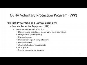 Episode 21 OSHA Voluntary Protection Program (VPP) Hazard Prevention and Control