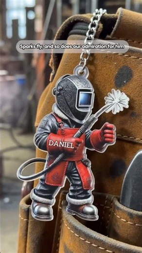 Custom Acrylic Keychain with Name | Personalized Gift for Welders