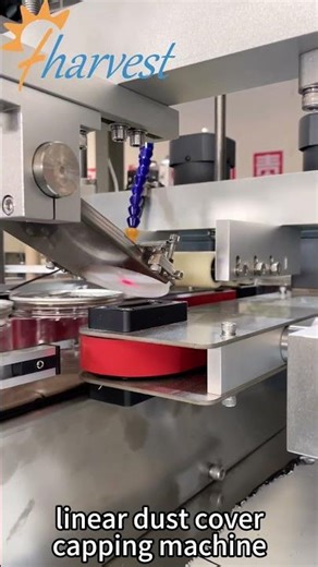 Linear dust cap capping machine for plastic can, high-speed round can capping machine #factory