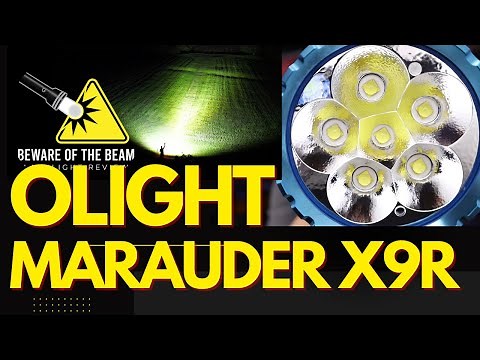 Olight Marauder X9R 25000 Lumen flashlight review + beamshots
