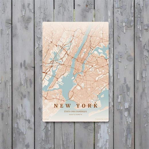 Minimalist City Poster – Modern Map – Digital Version or A4 Aluminum Plate – Urban Design Poster – Wall Decoration - Etsy UK