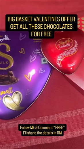 Ayush 🔱 on Instagram: "Comment “valentine” and share this reel into my dm and following me ✅ to get code . . #freefood #freechochlate #couponcode #blinkit #bigbasket"