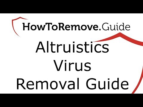Uninstall Altruistics Virus