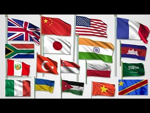 🌎 World Flags & Capitals | Every Country in One Video