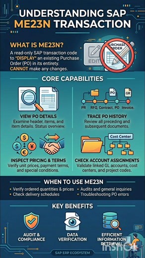 What is use of ME23N Tcode