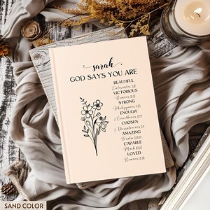 Personalized Prayer Journal for Women Bible Journal Notebook, Christian Journal for Girl Birth Flower Journal Name, Bible Study Journal Book - Etsy