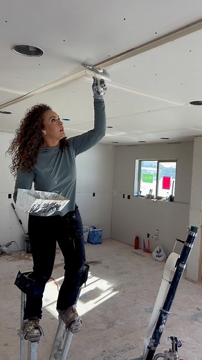 DrywallShorty - Lydia Crowder on Instagram: "My number one video from 2024! Close to 70 million views…. Blows my mind!! Excited to see what 2025 brings and of course making drywall content all year! #2024 #top #viral #drywall"