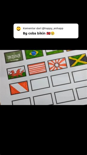 Draw Flag 🇹🇹 #flag #bendera #drawing