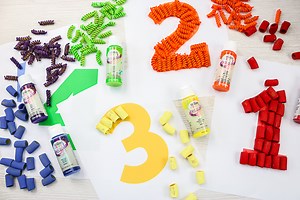 How to Paint Pasta with Kids