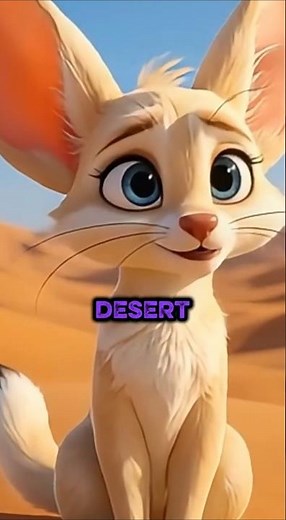 The white fox desert adventure #animals #animation