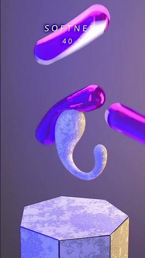 0% vs 100% Torus VS sci-fi asset 3D Soft Body Simulation