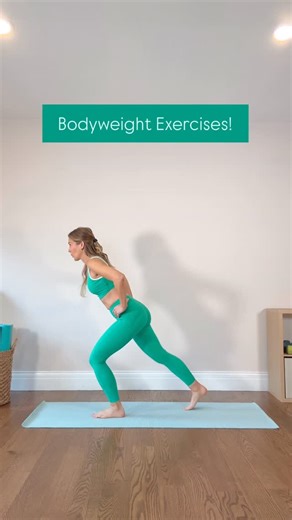 Jessica Valant, MSPT on Instagram: "Bodyweight exercises are a great addition to any workout program 💥! Benefits include strength, joint mobility, balance, function and - no equipment needed! These moves are als a great way to build body awareness in preparation for lifting weights 💪🏽. Full workout on YouTube now."