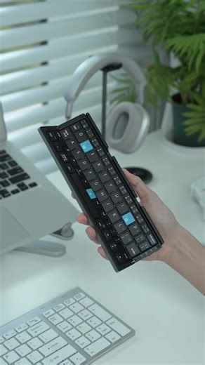 Slim, foldable, and powerful—this mini tri-fold Bluetooth keyboard is your on-the-go productivity hack! Folds into a palm-sized package, slipping effortlessly into purses or backpacks. Seamless Bluetooth pairing, responsive keys, and ergonomic design make typing smooth and fatigue-free. Long-lasting battery fuels all-day work/study, turning phones/tablets into portable workstations. Compact but full-featured—ideal for travelers, students, and remote workers! #MiniBluetoothKeyboard #TriFoldKeyboa