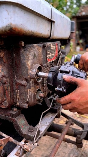 Never Hand-Crank a Diesel Tractor Again With This Tool! 🤯⚙️ #Craftsman #Shorts