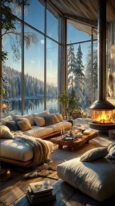 This Luxury Winter Cabin View Doesn’t Even Look Real ❄️🔥