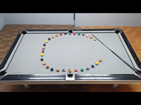 Letter C with 30 Balls (Horizontal) | One Shot Pool Challenge